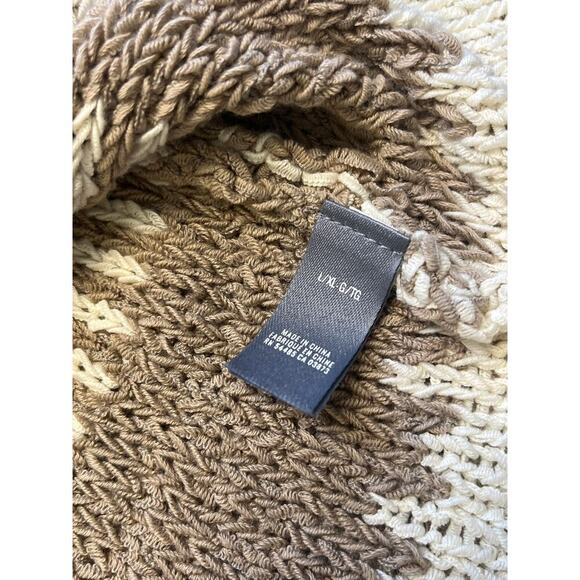 Aerie drop shoulder neutral stripe oversized sweater, NWT, size L/XL - Picture 8 of 13